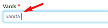 A blue rectangle with a red tick